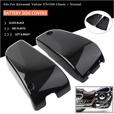 Black ABS Battery Side Fairing Cover For Kawasaki Vulcan 1500 VN1500A VN1500D Foto 1 de 4