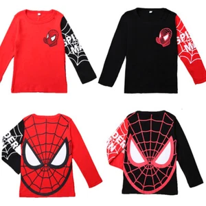Spiderman, Batman, Superman Superhero Long Sleeve  T-Shirt (Ships From USA) - Picture 1 of 20