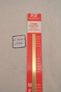 Brass Strip - 0.032In X 1/4In X 12In - K&S #KS8240 1pc - Picture 1 of 2