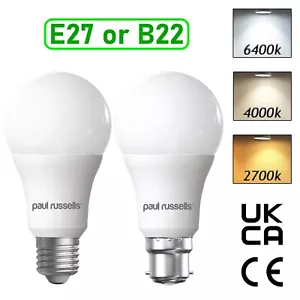 Energy Saving Light Bulbs LED GLS E27 B22 Bayonet White Daylight Home Lighting - Picture 1 of 13