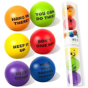 6 Pcs Motivational Stress Balls for Kids 3+ and Adults, Inspirational Stress ... - Picture 1 of 7