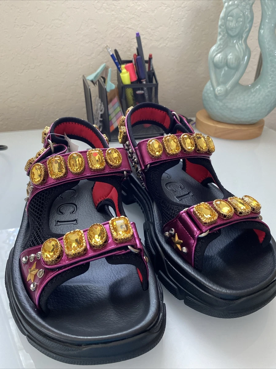Gucci Leather Upper Studded Sandals for Women for sale | eBay