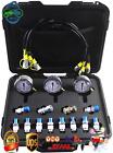 Hydraulic Pressure Test Kit with 3 Test Hoses 3 Gauges & 12Couplings