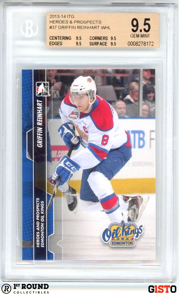 POP 1 Griffin Reinhart BGS 9.5: 2013-14 ITG Heroes & Prospects WHL Rookie Gisto - Image 1 of 3