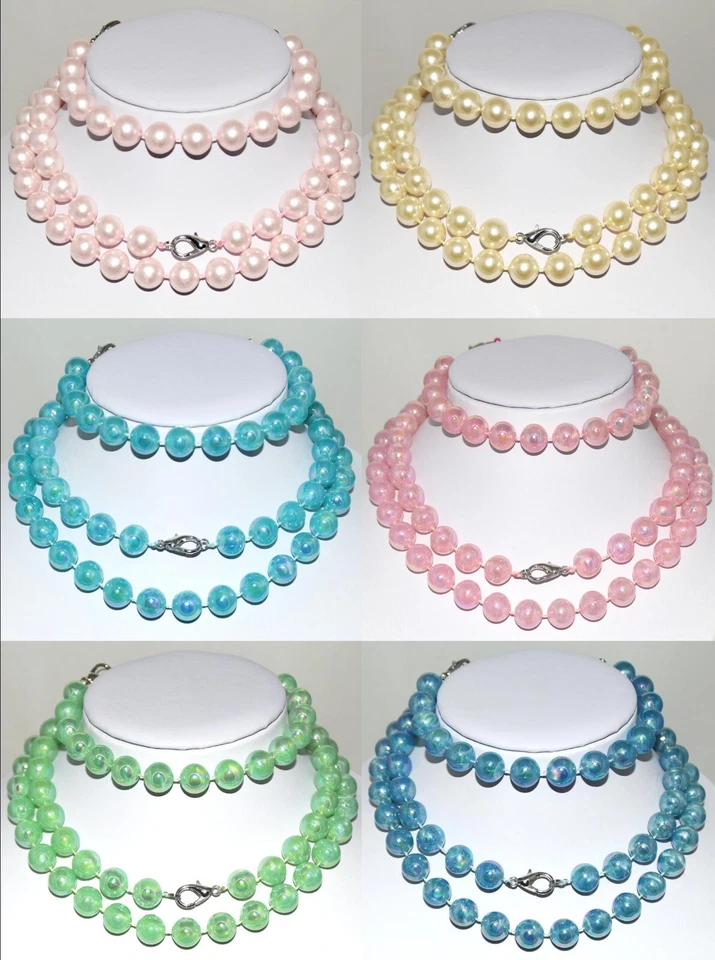 Ketten Set, Kunst-Perlen-Halskette & Armband 1 Set ( P. Ø 12 cm ) Neu Mehrfarbig - Bild 1 von 1