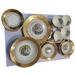 Homer Laughlin vintage courting couple dinnerware circa 1949 not a matching set - Picture 1 of 19