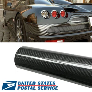 US Waterproof Carbon Fiber Vinyl Car Wrap Sheet Roll Film Sticker Decal Paper - Picture 1 of 10