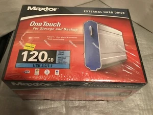 MAXTOR EXTERNAL HARD DRIVE 120GB. 7200RPM. USB 2.0/1.1. SEALED. - Picture 1 of 1