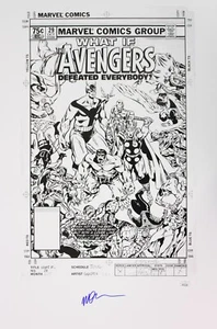 1977-2000s Michael Golden "The Avengers #29" Signed 12x18 Print (JSA)  - Imagen 1 de 1