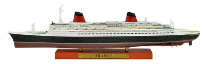 ATLAS 1:1250 France Cruise Ship Model With Solid Wood Base Finished Boat Toy  - Image 1 of 4