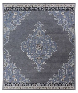 Bryson Indigo Handmade Tufted Oriental 100% Woolen Area Rugs & carpet - Picture 1 of 12