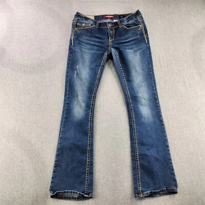 Pantalones de mezclilla Union Bay para mujer talla 9 azul lavado oscuro bota verdadera elástica doble puntada Foto 1 de 4