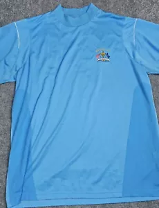 Ryder Cup Valhalla Antigua Polo Shirt Mens L Blue Textured Desert Dry - Picture 1 of 8