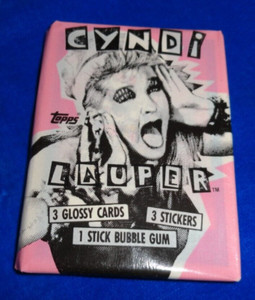 1985 Cyndi Lauper Trading Card Pack as pictured Gum Intact (NS8, 81)