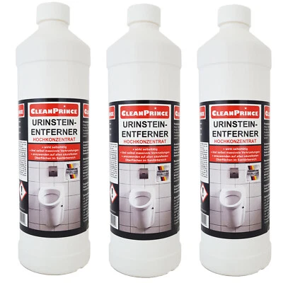 Décapant pour Pierre D'Urine 3 x 1 Litre Dissolvant Dépôts Nettoyant Gastro - Photo 1/2