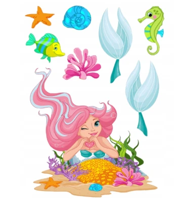 Essbar Meerjungfrau Meer Tortenaufleger Torte  Geburtstag Zuckermasse + TEXT - Bild 1 von 4