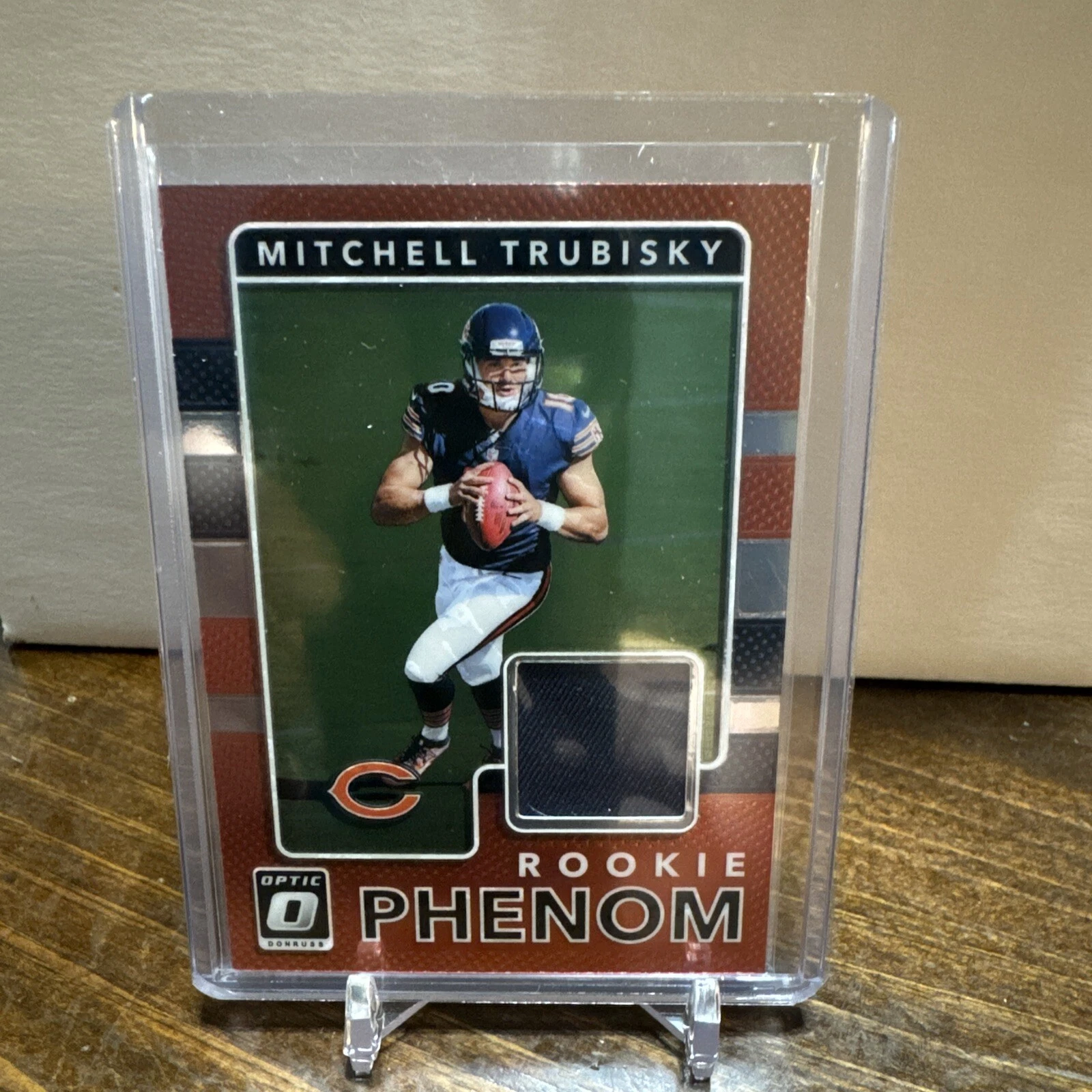 2017 Donruss Optic Mitchell Trubisky Rookie Phenom Patch #1 Bears - PLAYER WORN