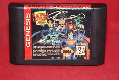 Justice League Task Force (Sega Genesis, 1995) Authentic Game Cartridge - Image 1 of 3