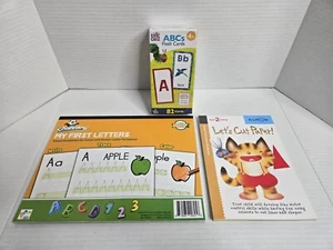 Pre School Educational Toy Eric Carle ABC Flashcards Cutting Skills Letter Trace - Picture 1 of 8