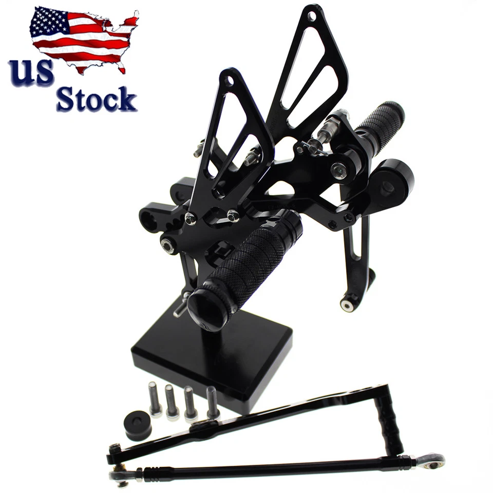 US Stock CNC Rearset Footrest Foot Peg Rearsets For Yamaha YZF R1 1998 1999-2003 - Image 1 of 4