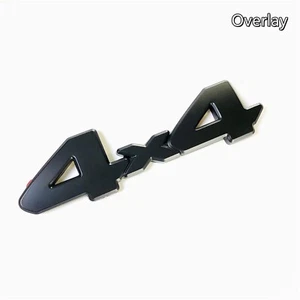 1Pcs 4x4 Blackout Tailgate Emblem Overlay fit Toyota Tacoma Tundra 4Runner,Black - Picture 1 of 6