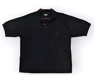 Tommy Bahama Polo Herren Medium Kurzarm Vintage einfarbig schwarz Golf Angeln - Bild 1 von 5