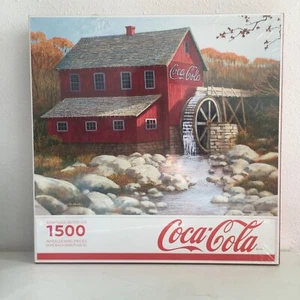 RARE SEALED Springbok Coca-Cola Red Barn THE OLD GRIST MILL 1500 Piece Puzzle - Picture 1 of 9