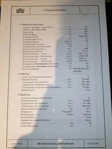 WMW DLZ 450 Drehmaschine Drehbank Bedienungsanleitung Betriebsanleitung Maschine - Bild 1 von 4