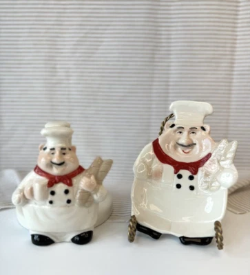 Happy Chef Italiano Chef Italiano Pan Papel Toallero y Cuchara Reposapiés Cerámica Foto 1 de 4