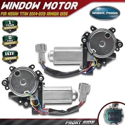 2 件电动窗升降电机适用于日产 Titan 04-19 Armada QX56 左右前 — 第 1/4 张图片