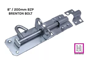 Perno Brenton BZP - 1 x 200 mm / 8" fuerte candado deslizante puerta perno - Imagen 1 de 10