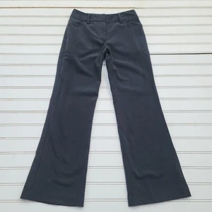 Amy Byer Solid Black Dress Flat Front Flare Casual Pants 23x23 Sz 7 - Picture 1 of 9