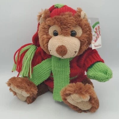 老式 2004 年动物冒险哈利和大卫填充圣诞熊 — 第 1/4 张图片