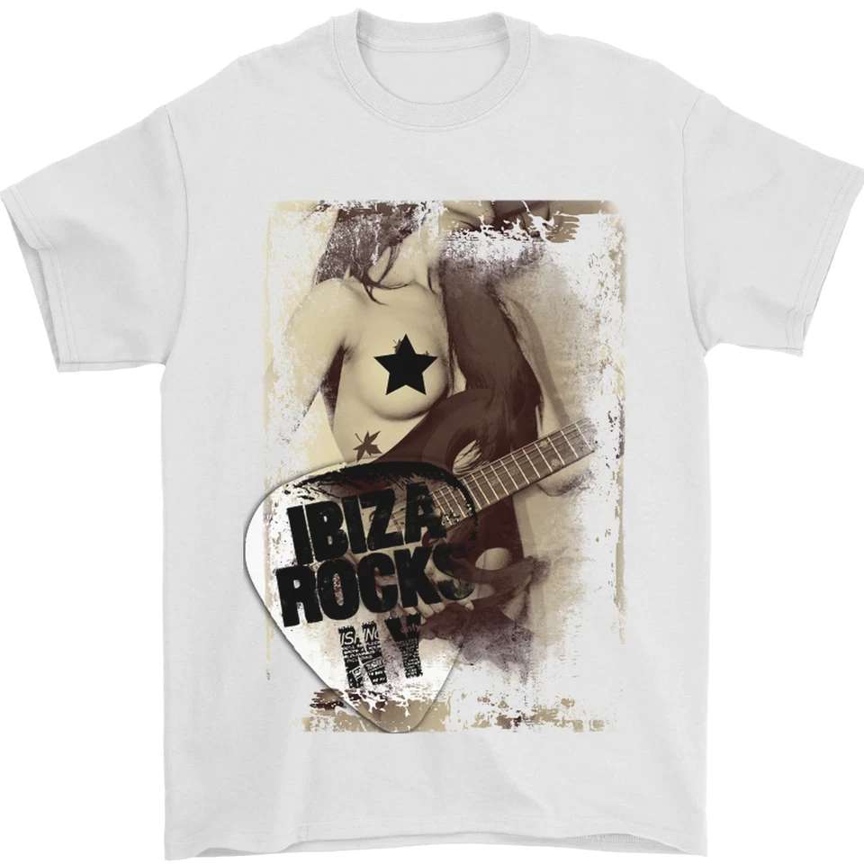 Ibiza Rocks Camiseta De Música Dance Para Hombre 100% Algodón - Imagen 1 de 1