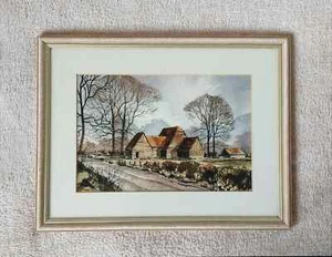 Isabel M. Castle Signed Original Mid 20th Century Watercolour Painting Farm - Picture 1 of 5