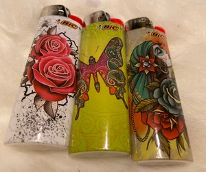 Bic Lighters - Tattoo Limited Edition - Special 3 Pack Deal - Full Sized - 9.99 - Picture 1 of 1