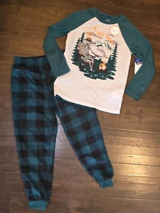 Wonder Nation Boys Long Sleeve Top & Pants Pajama Set Off the Grid Sz S XL NWT - Picture 1 of 6
