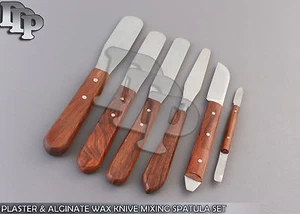 GIPS & ALGINAT WACHS MESSER MISCHSPATEL SET DENTALLABOR EDELSTAHL DN-2277 - Bild 1 von 3