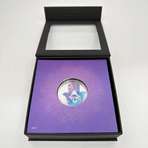 2021 CIT $5 Palau Hand of Hamsa Silver Coin Five Dollars 1oz 0.999 w/ OGP & COA - Picture 1 of 5