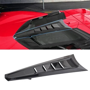 Gloss Black Flash Rear Window Applique Louver Trim For Corvette C8 Coupe 2020-25 - Picture 1 of 15