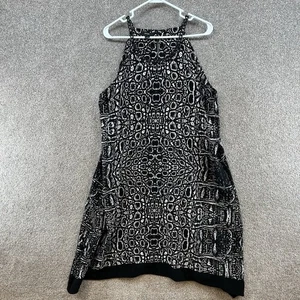 Alfani Women's Dress Size 16 Black White Sleeveless Pullover Shift - Picture 1 of 10