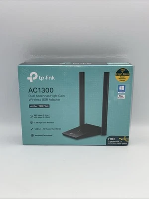 NEW 🛜 SEALED TP-Link AC1300 WiFi USB Adapter for Desktop PC Archer T4U Plus - Image 1 of 4