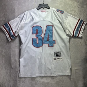 Mitchell & Ness Earl Campbell 1980 Houston Oilers Throwback Jersey White XL - Picture 1 of 6