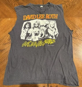 Vintage 1986 David Lee Roth (Van Halen) Eat Em And Smile Concert  Tour T-shirt - Picture 1 of 7