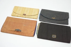 Japanese Fabric Wallet Bag Collection x4 Maekanagu Antique Original 0801F22 - Picture 1 of 21