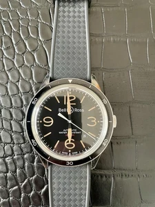 Bell & Ross Watch BR123- 92-SP Black Rubber Strap Automatic Water Resistant - Picture 1 of 6