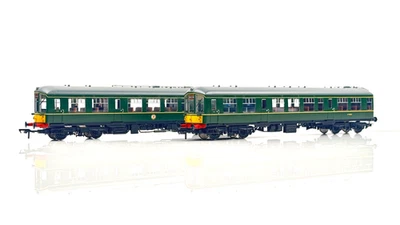 BACHMANN 00 GAUGE - 32-515 - DERBY LIGHTWEIGHT TWO CAR DMU BR GREEN YELLOW W/P - Image 1 of 4