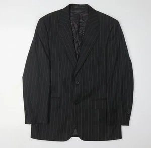 Jaeger Men's Black Striped Blazer, 38S, Single-Breasted - Picture 1 of 12