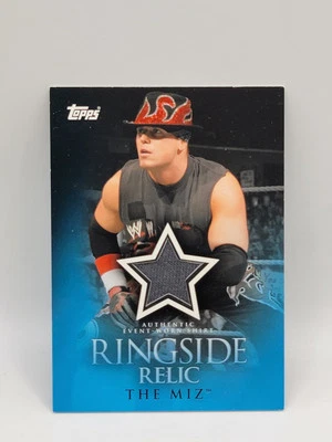 WWE The Miz 2009 Topps Ringside relíquia evento usado camisa cartão relíquia - Imagem 1 de 2