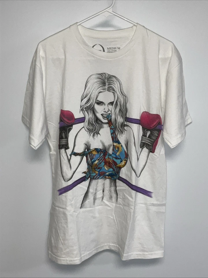 Camisa de Boxeo Ring Girl Talla Camiseta Hombre Mediana Blanca.  12423 Foto 1 de 3